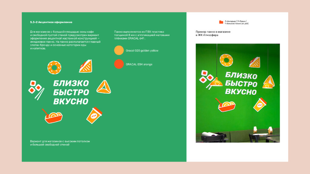 Страница ритейлбука Акцентное оформление интерьера ТРАФИК