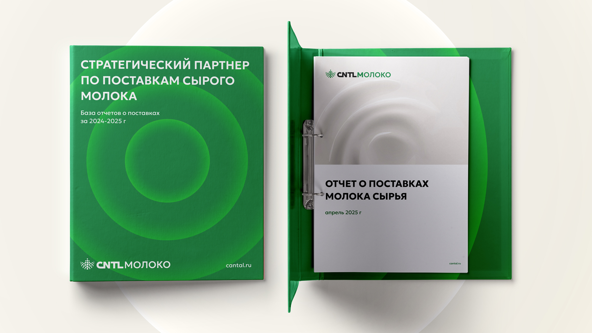 Фирменная папка отчёта о поставках КАНТАЛЬ МОЛОКО